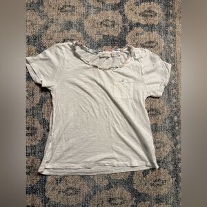 Anthropologie Meadow Rue Tee White‎ XS  Excellent Condition